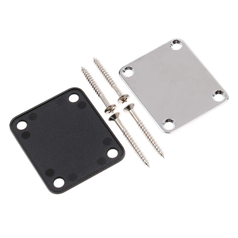 2X Guitar Metal Neck Plates With Plastic Mat &amp 3Pair Strap Buttons End Pins And 3 Pair Rubber Blocks | Спорт и развлечения