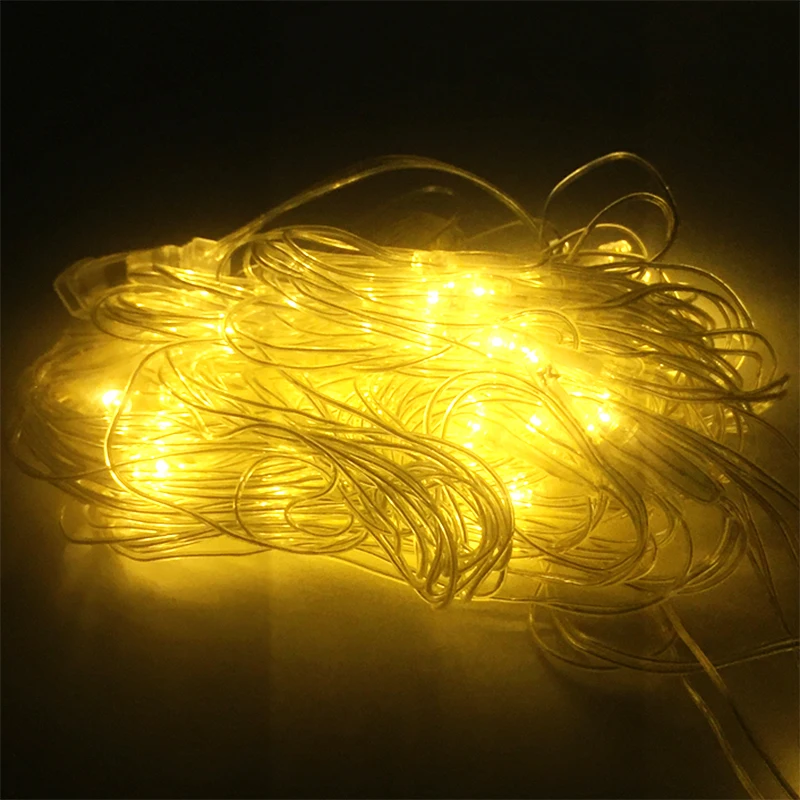 Светодиодный сетчатый светильник сказочное гирляндное освещение садовый