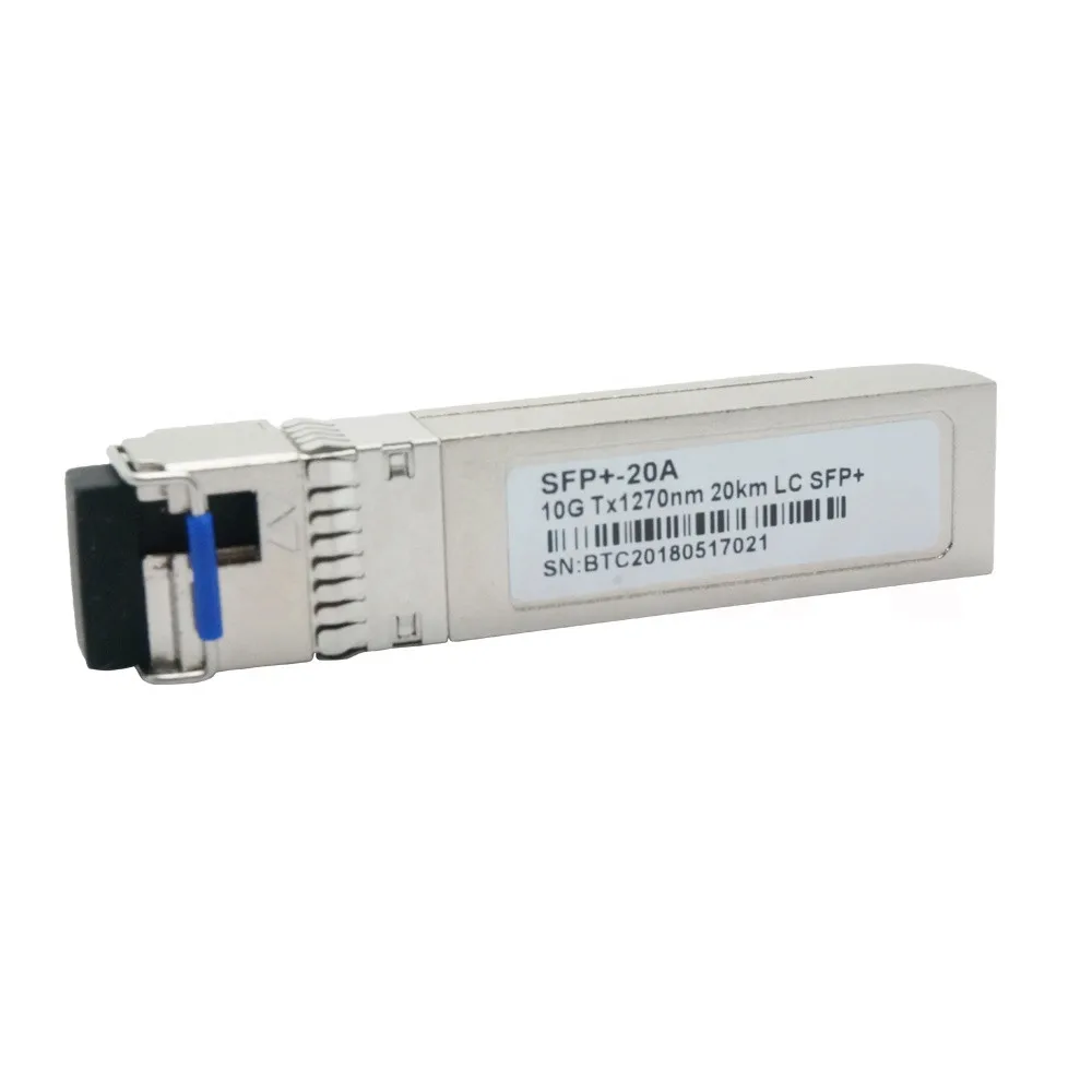

1 Pair 10G SFP BIDI 20KM 1270nm/1330nm LC Connector DOM 10G module 20KM WDM BIDI SFP+Transceiver Module Compatible For Mikrotik