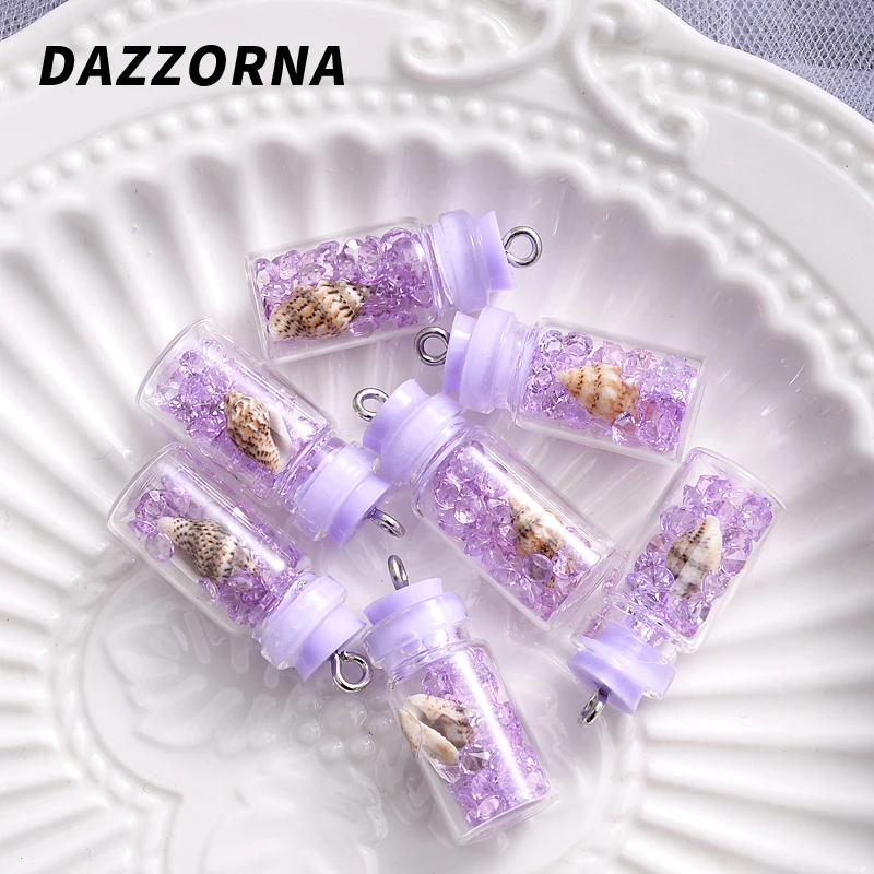 10 шт./лот Классические Подвески из ракушек в виде флакона океана фурнитура для