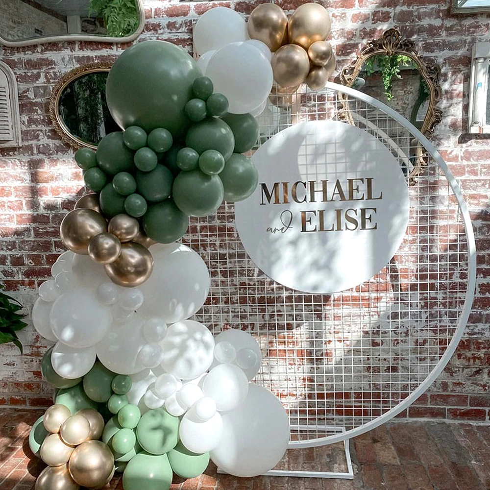 

137 шт., зеленые и золотые воздушные шары в стиле ретро