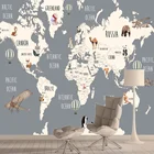 Настенная 3d панель с изображением карты мира, ПВХ самоклеящаяся бумага, домашний декор, современные обои для спальни, детской, виниловая роспись