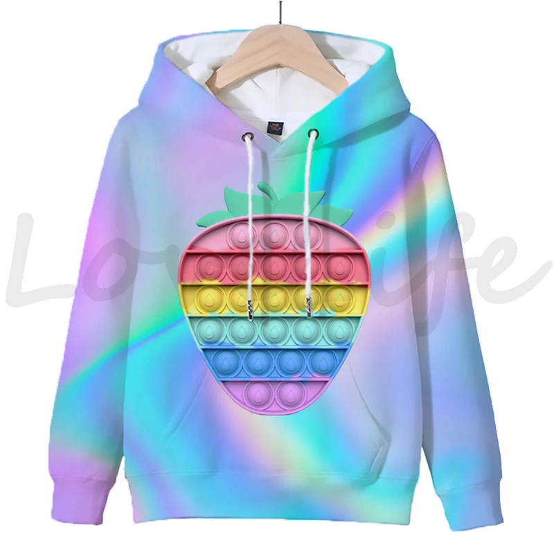 Толстовка детская с капюшоном и 3D-принтом свитшот в мультяшном стиле забавная