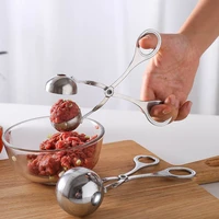 2 size stainless steel meatball croquettes stuffing maker tools machine ice cream fish non stick mold home kitchen accessories