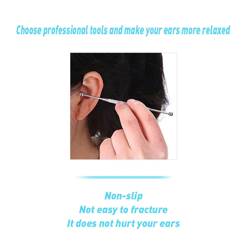Средство для удаления ушной серы антискользящий прибор чистки ложки