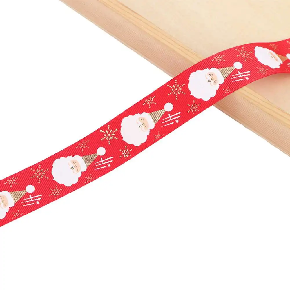 

5 Yards Bronzing Christmas Ribbon DIY Xmas Party Wrapping Decor Handmade Sewing Gift Box Decoration