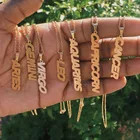 Ожерелье с именем на заказ для женщин, чокер из нержавеющей стали с подвеской в виде букв, ювелирные изделия, цепочка для лучшего друга, ожерелье в подарок