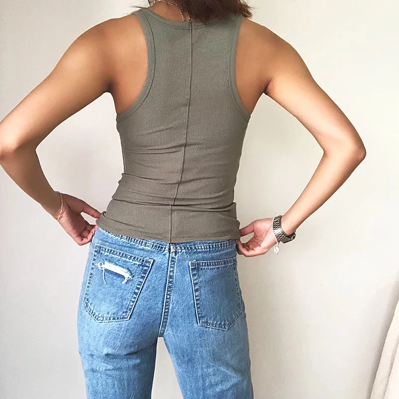 Майка женская на бретельках белый/черный топ в рубчик нижнее белье без рукавов