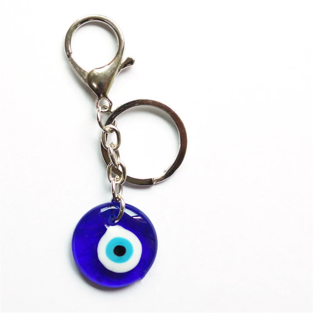 

1PC Blue Eye Jewelry Keychain Tourist Souvenirs Greece And Turkey Demon Glass Evil Eyes Pendant