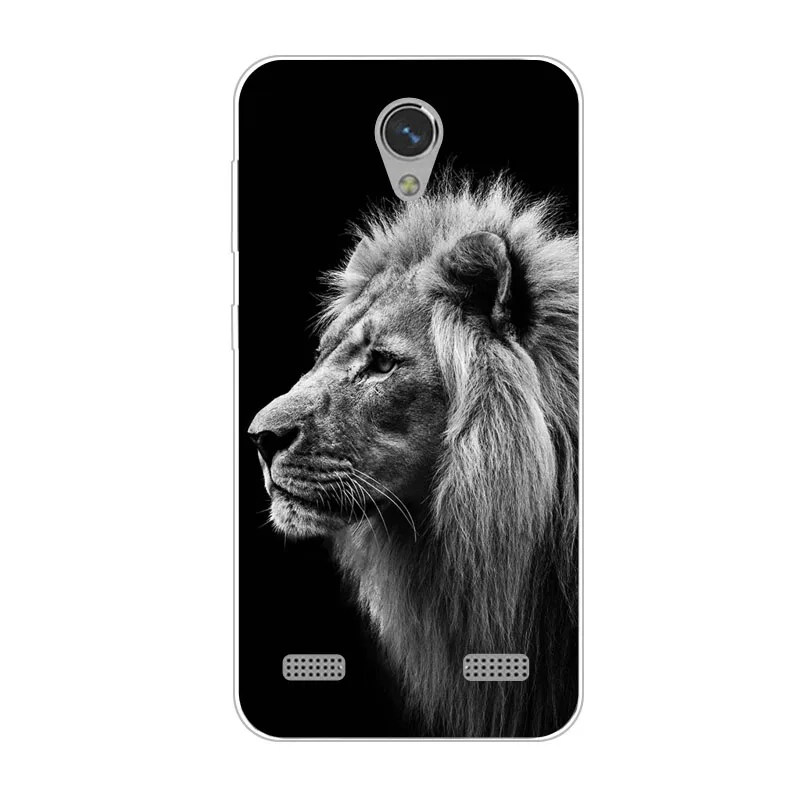 Чехол для zte blade a 520, силиконовая Мягкая задняя крышка из ТПУ с изображением зверей для zte blade a 520, Защитные чехлы для телефонов
