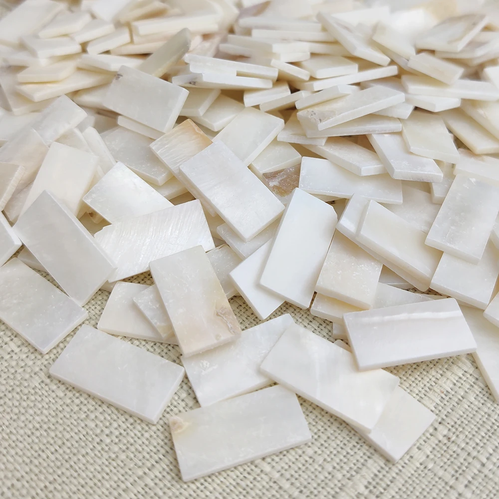 25pcs rectangle FanshapePure White Color Shell Mother of pearl mosaic tile for Crafts DIY Decoration | Дом и сад