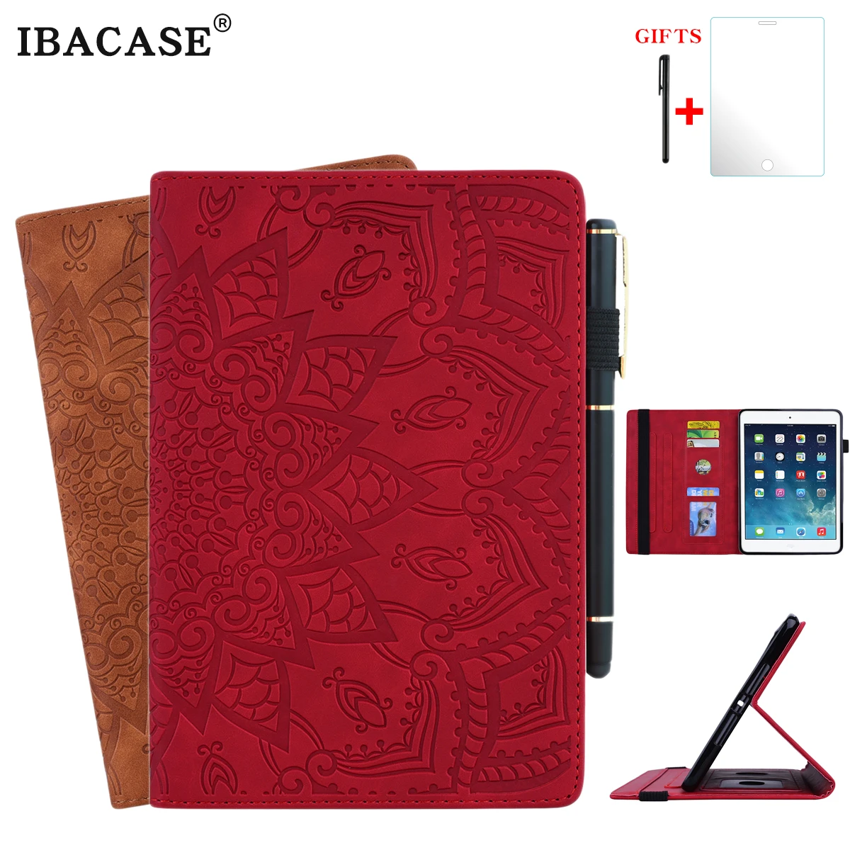Ретро чехол для планшета для iPad air1 2 pro 9,7 mini pu кожаный чехол s Smart cover Авто спящий стенд функция поддержки для iPad mini3 4 5