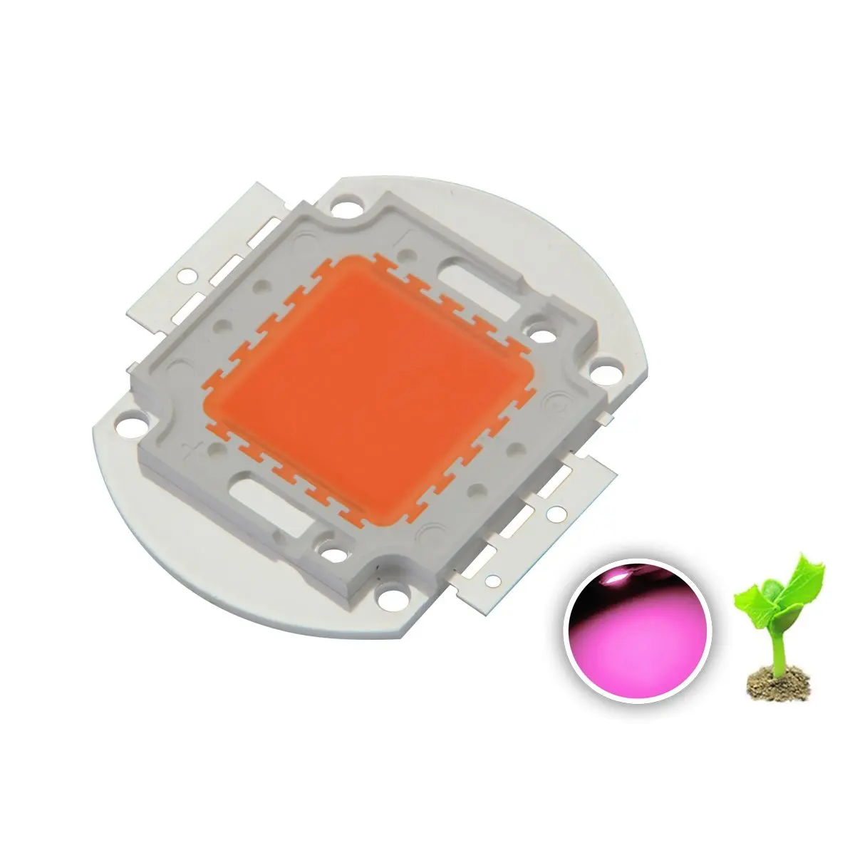 

2PCS High Power 20W Full Spectrum 380~840nm SMD LED Frow Chip BridgeLux Light Lamp For Plant Grow