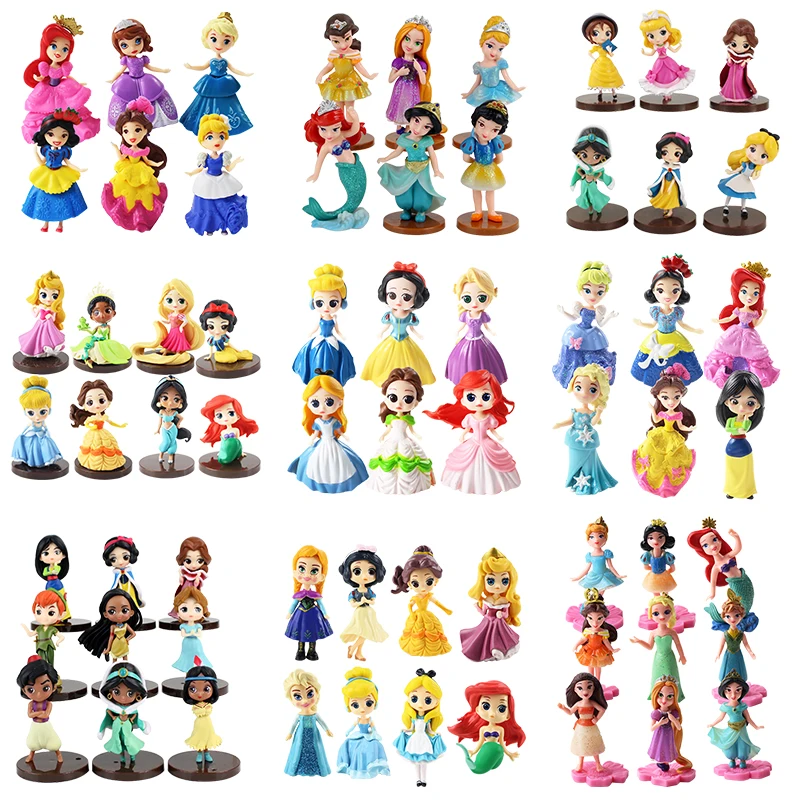 Мультяшная фигурка Принцессы Диснея игрушки София Аладдин Золушка Белоснежка