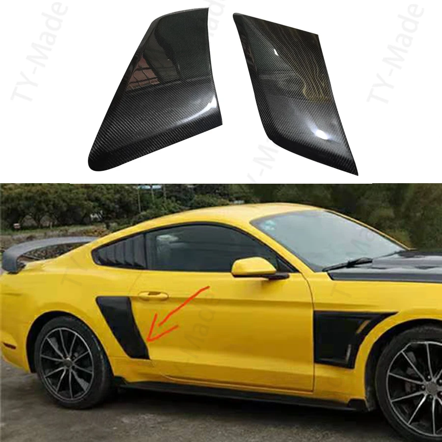 

Carbon Fiber Rear Fenders decorative Trim Side Scoops for Ford Mustang Coupe 2-Door 2015 2016 2017 2018 2019 2PCS/Set Car tuning