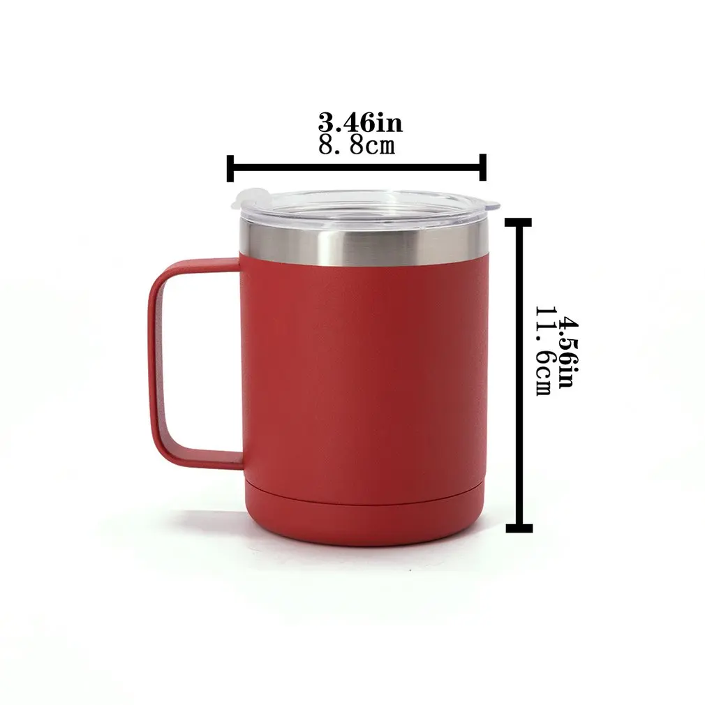 

304 Stainless Steel Vacuum Flask Car Mug Car Mug Coffee Cup Outdoor Comfortable Handle Durable Powder Coating
