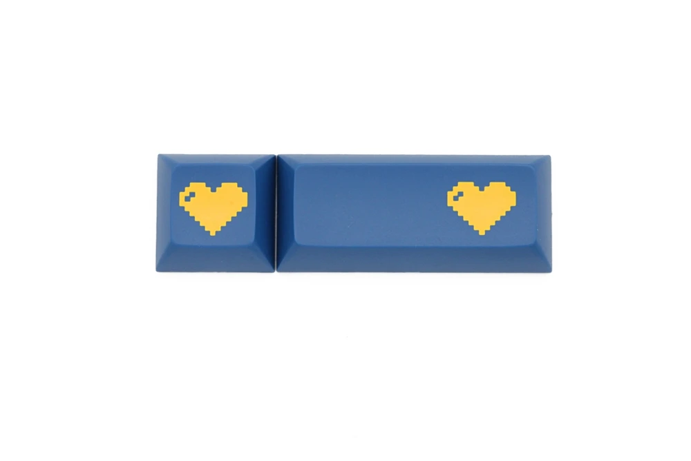 Domikey abs doubleshot keycap pixel heart blue yellow для oem dsa sa cherry profile покер 87 104 gh60 xd64 xd68 xd84 xd75