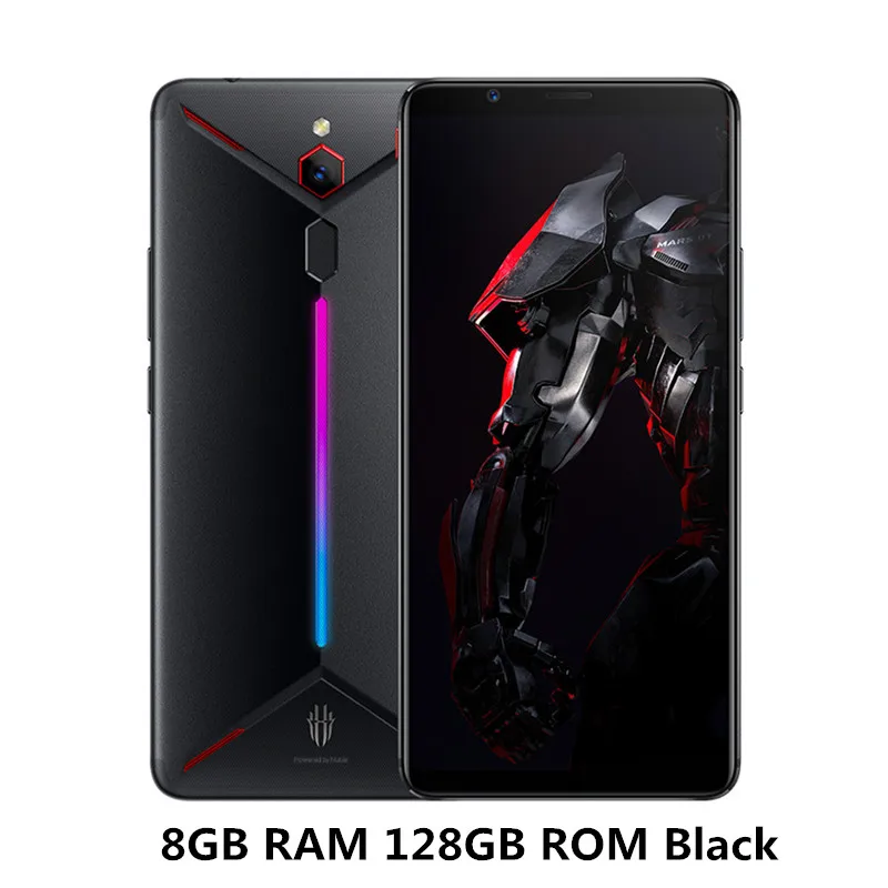 BLACK 8GB 128GB Игровой телефон zte Nubia Red Magic Mars 6," 6 ГБ/8 ГБ/10 ГБ ОЗУ 64 Гб/128 ГБ/256 Гб ПЗУ восьмиядерный смартфон Snapdragon 845 Android 9,0 - Цвет: BLACK 8GB 128GB