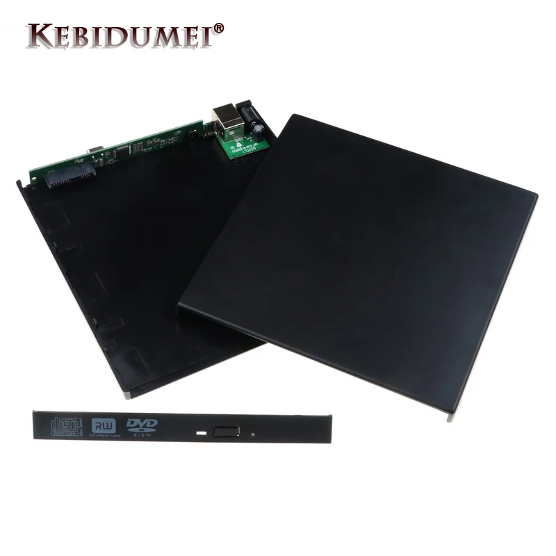 Горячий 12 7 мм SATA Внешний чехол USB 2 0 DVD CD Rom для ноутбука CD/DVD Оптический привод