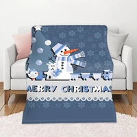 christmas nordic winter home keep warm blankets decoration living room bedroom bed animal geometry pattern printing blankets
