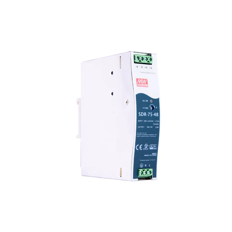 

Original Mean Well SDR-75-48 meanwell DC 48V 1.6A 76.8W Single Output Industrial DIN Rail Power Supply