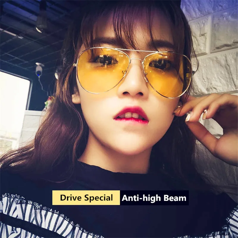 Солнцезащитные очки авиаторы в металлической оправе антибликовые для вождения