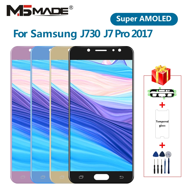 5,5 ''AMOLED дисплей для SAMSUNG Galaxy J7 Pro J730 lcd для SAMSUNG J7 дисплей сенсорный экран дигитайзер J730F экран