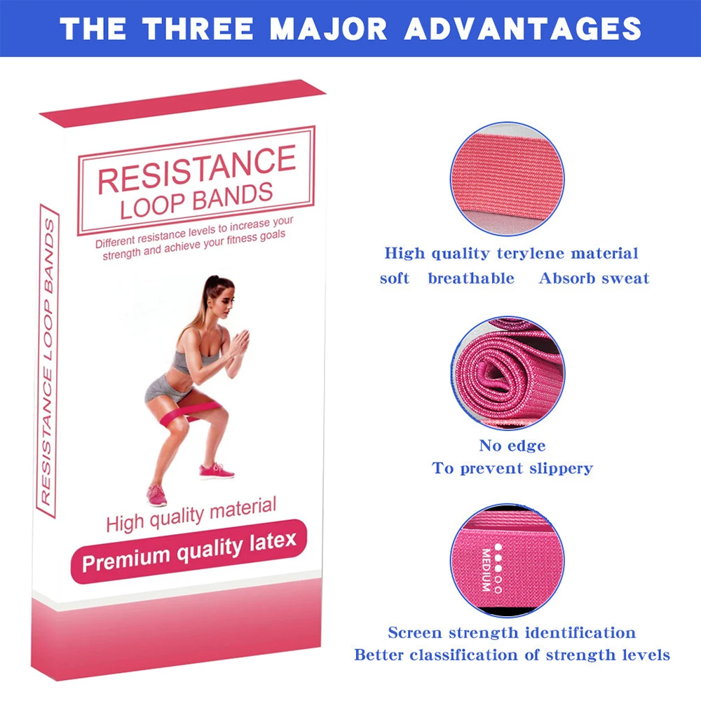 Набор тканевых эспандеров эластичная лента для занятий спортом йогой