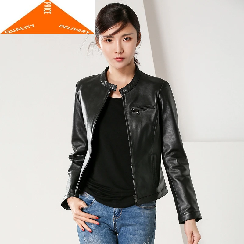 

Куртка женская из натуральной овечьей кожи, зима-осень, 2020