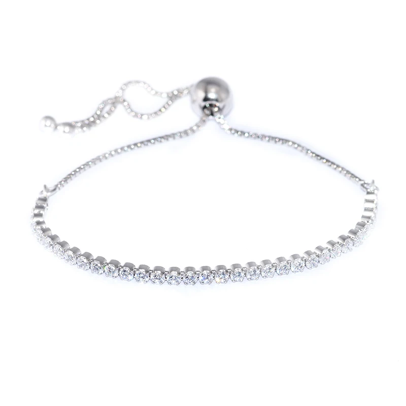 

Bracelet For Women Silver Sparkling Strand Bracelets 925 Sterling Silver Jewelry Femme Pulseira Plata de ley Armband
