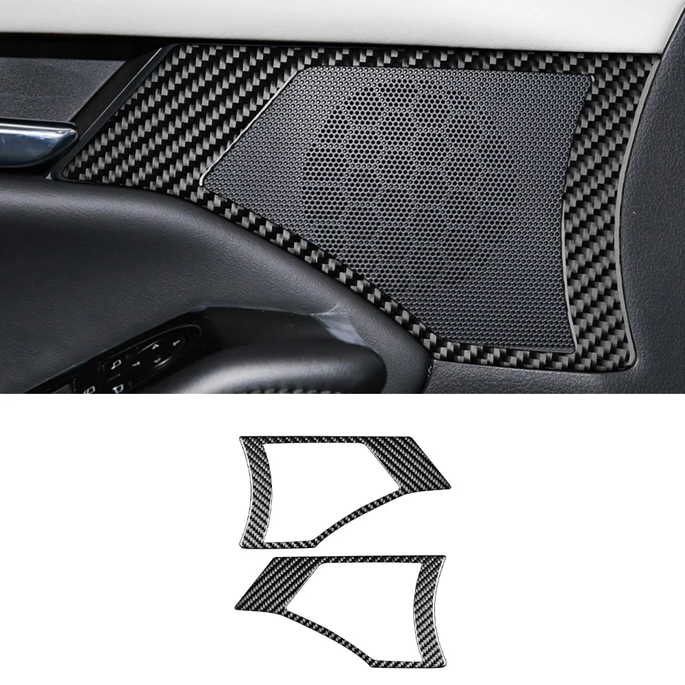 

for Mazda 3 Angkesaila 2020 Front Door Speaker Decoration Sticker Cover Trim Decal Car Interior Accessories Carbon Fiber