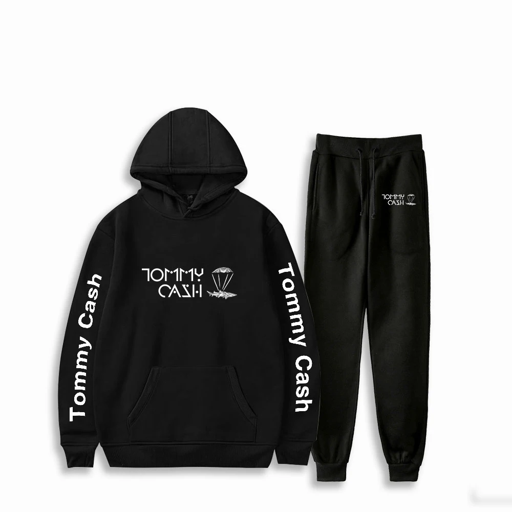 

Rapper Tommy Cash Hip Harajuku Print 2021 New Unisex Jogger Sweatshirt Set Sports Hoodie + Pants Set Full Set xxs-4xl