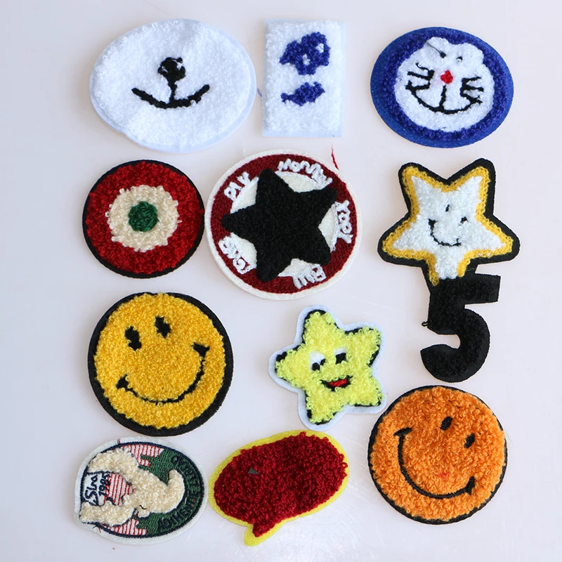 Мультфильм Декоративная звезда полотенце бульдог вышивка икона вышитые