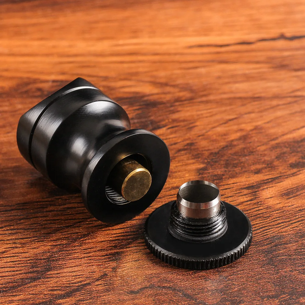 

Черный держатель для сигар 2 в 1 с отверстием для путешествий одиночный открытый острый резак подставка для сигар + винт для двойного использ...