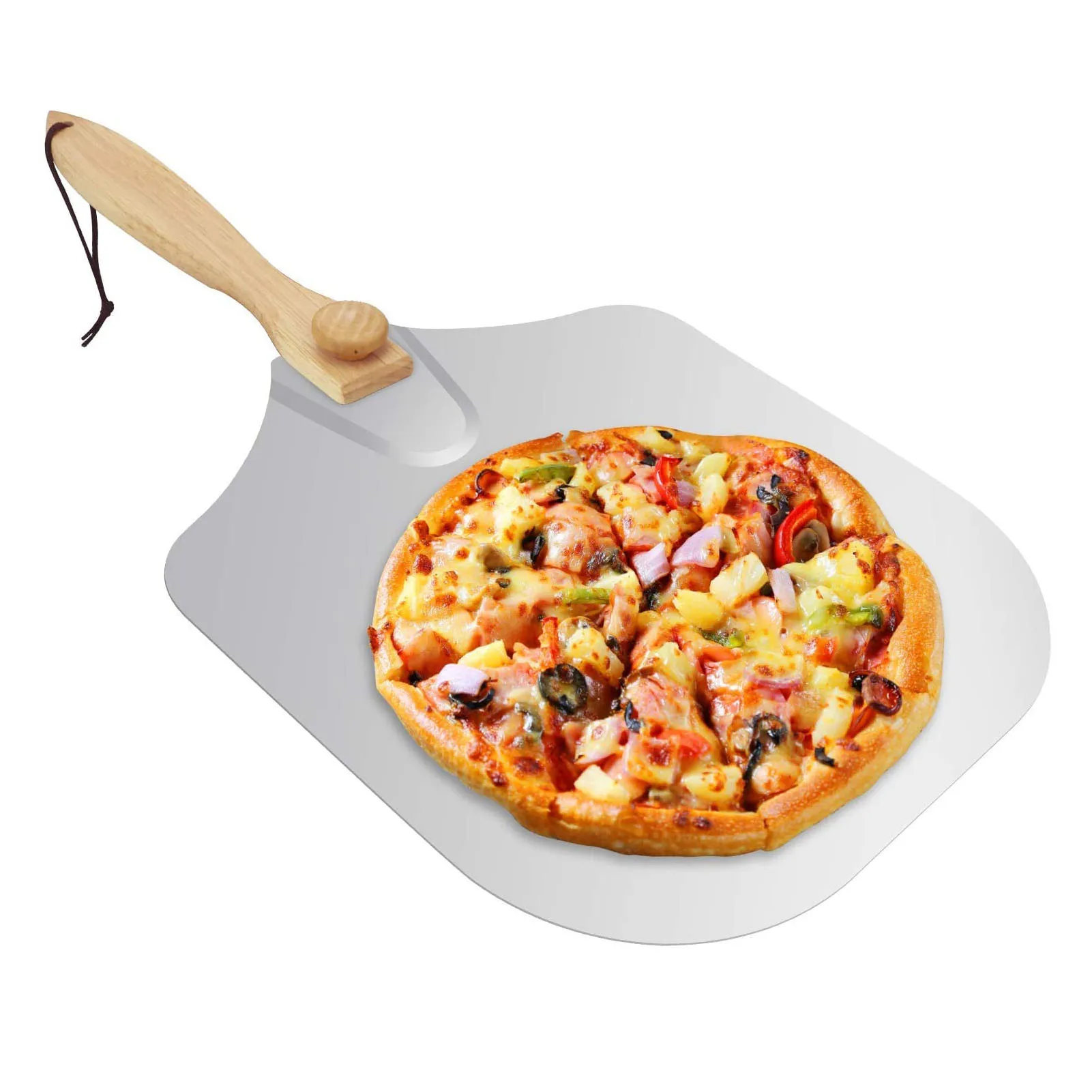 

pizza shovel Aluminum Metal Paddle Homemade Pizza Folding pizza Baking shovel Transfer Tool Wooden Handle kitchen kit