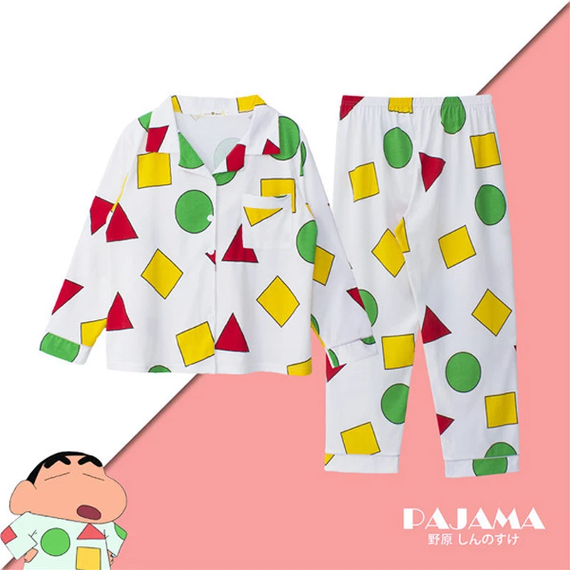 

Pijama Women's Pajamas for Woman Summer Sleepwear Suits with Shorts Pajama Set Home Clothes Pyjamas Sinchan