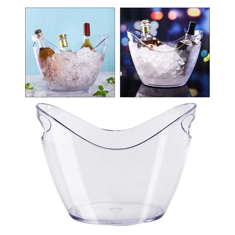 

Clear Acrylic Liter Plastic Tub for Drinks and Parties Wine or Champagne Bottles for House Bar Hotel Restaurant Gift