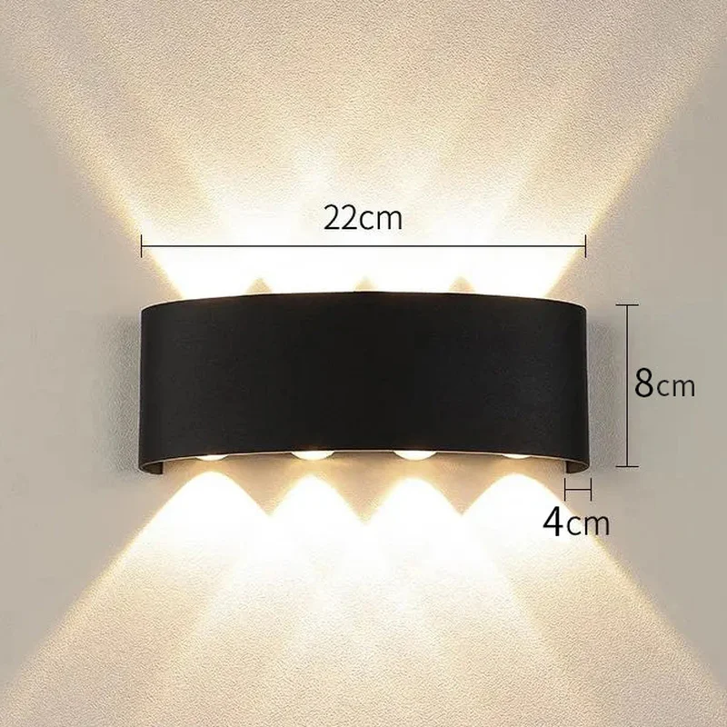 

8W LED Wall Lamp Outdoor Garden Lighting Aluminum Indoor Bedroom Living Room Stairs Villa Wall Light Corridor Lights Luminaria