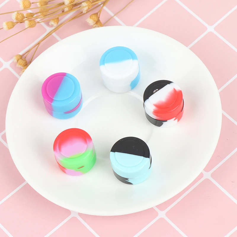 5pcs 2ML Nonstick Silicone Container Non-stick Oil Wax Jar Dab Storage Box | Дом и сад