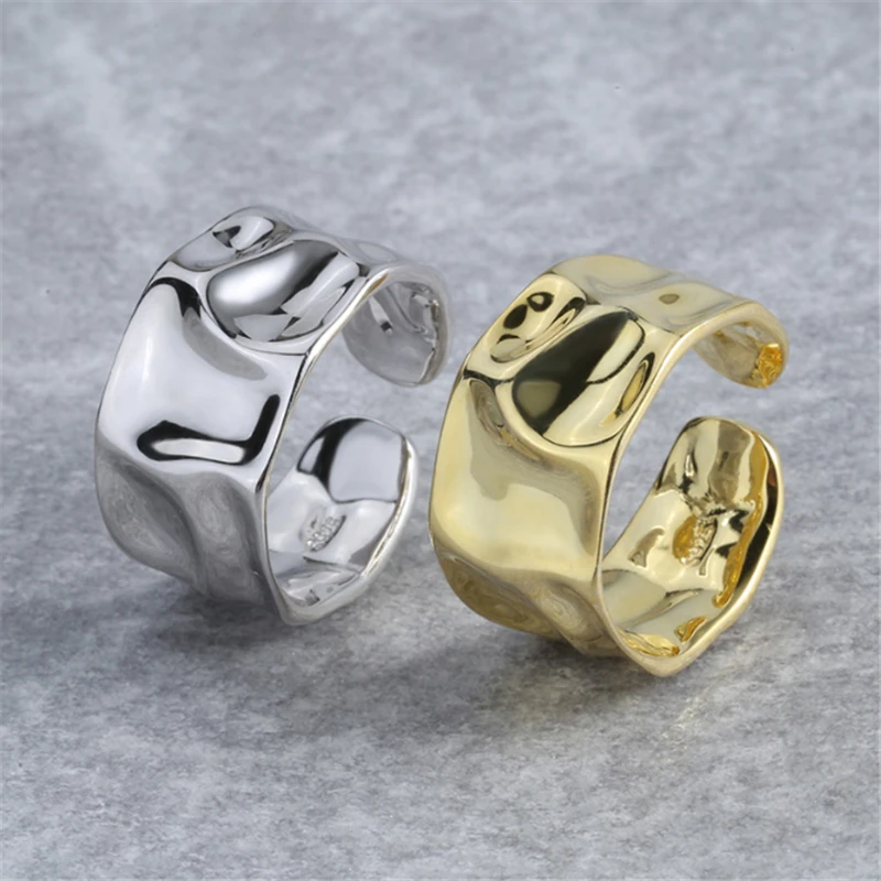 

Creative Irregular Concave-Convex Surface Opening Adjustable Ring Ladies Casual Party Personality Geometric Ring Jewelry