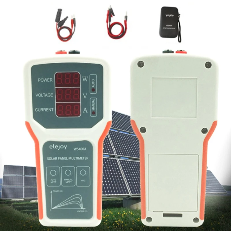 

50LB Photovoltaic Panel Multimeter Solar Panel MPPT Tester Power Meter Ammeter Open Circuit Voltage Test WS400A Multimeter