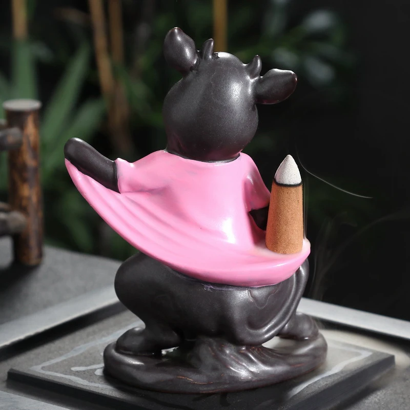 1* Ceramic Backflow Incense Burner Holder Cow Censer Creative Home Office Decor accessories | Дом и сад
