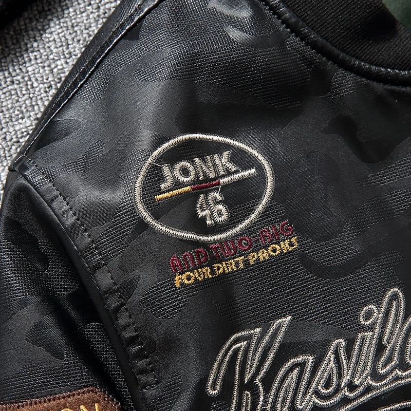 

Jacket Embroidery Leather Men Zipper Motorcycle PU Leahter Jackets 2021 New Male Casual Windbreaker Slim Bomber Coat Pockets