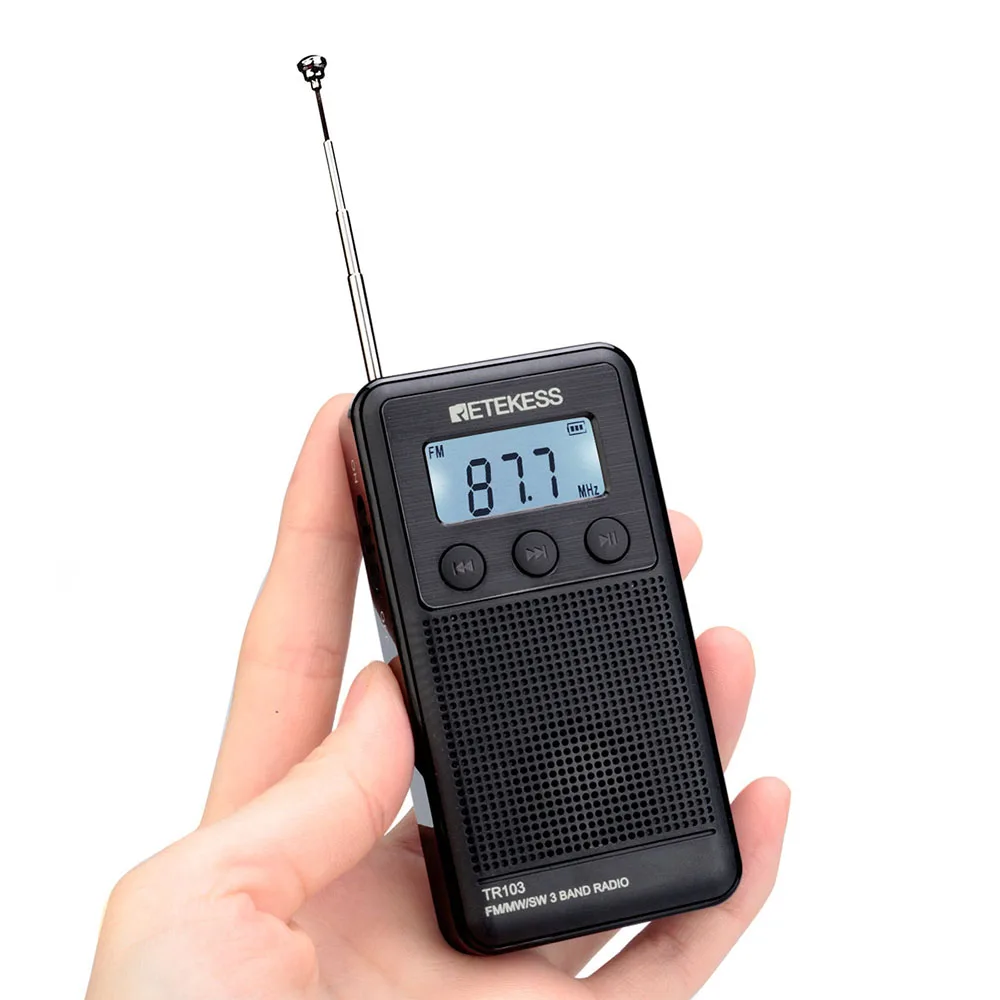 Карманное портативное мини радио Retekess TR103 FM / MW/SW Цифровая настройка с