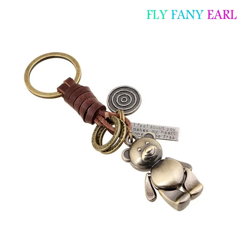 2020 Панк Сплав мультфильм медведь брелок для мужчин и женщин маленькие подарки