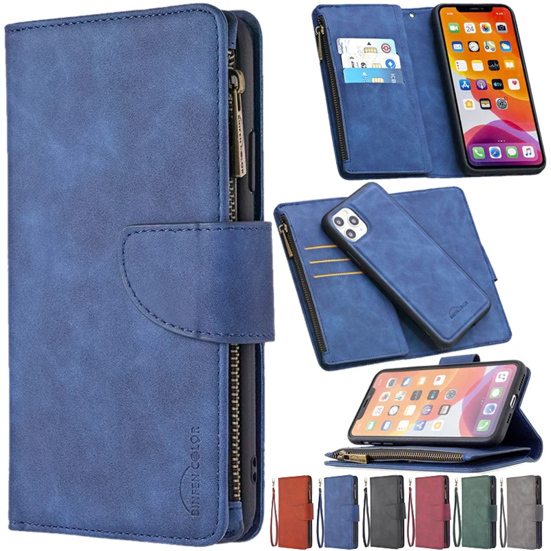 Многофункциональный Легкий Кошелек из искусственной кожи на молнии с откидной