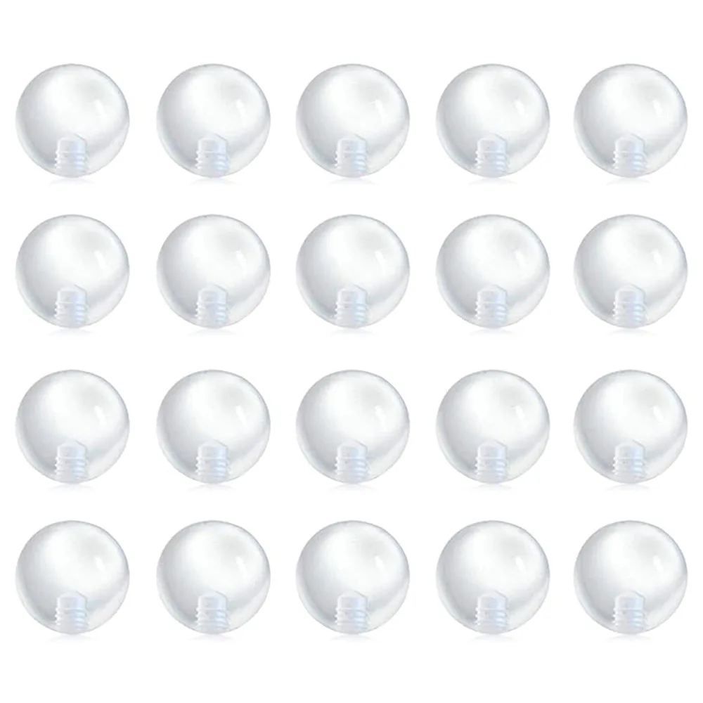 

10 шт. мягкие прозрачные круглые шарики аксессуары для носа кольцо для перегородки языка Пирсинг из акрила для губ завитка носа пирсинг для п...