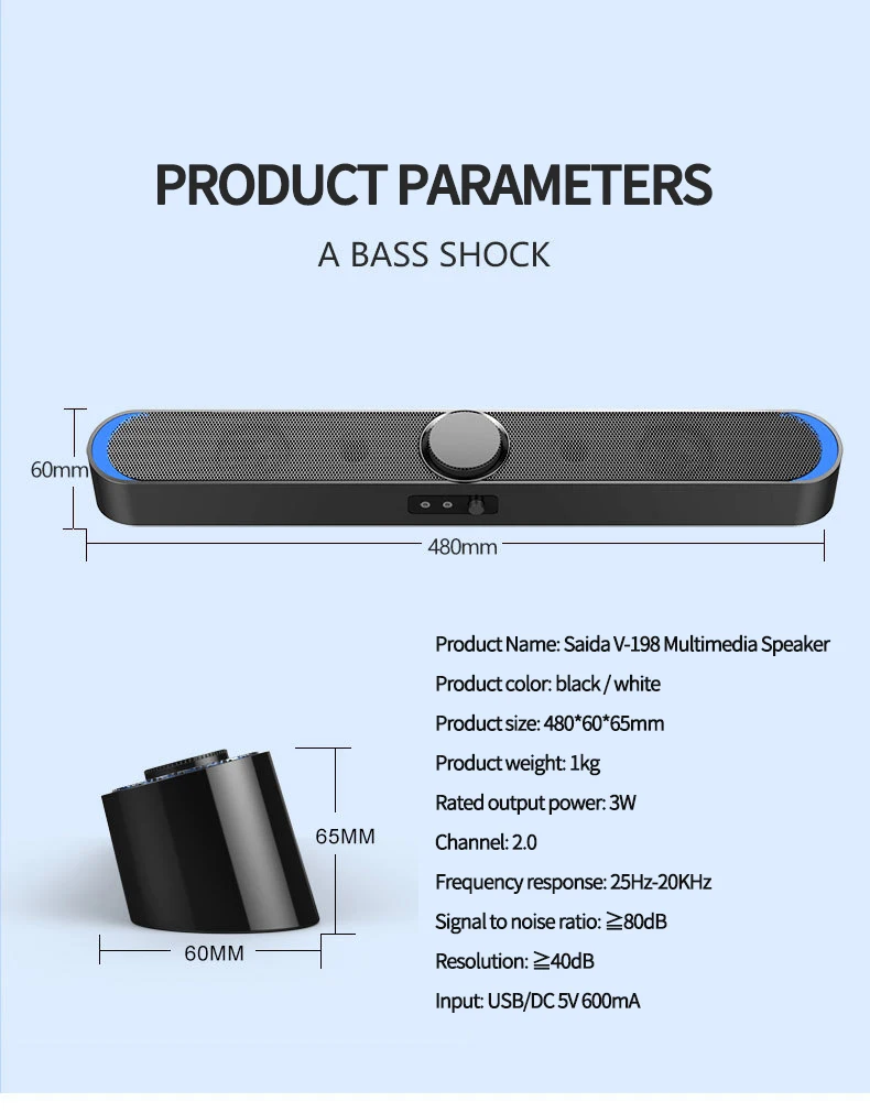 Звуковая панель компьютерные колонки звуковая ТВ светодиодный Барра де сонидо