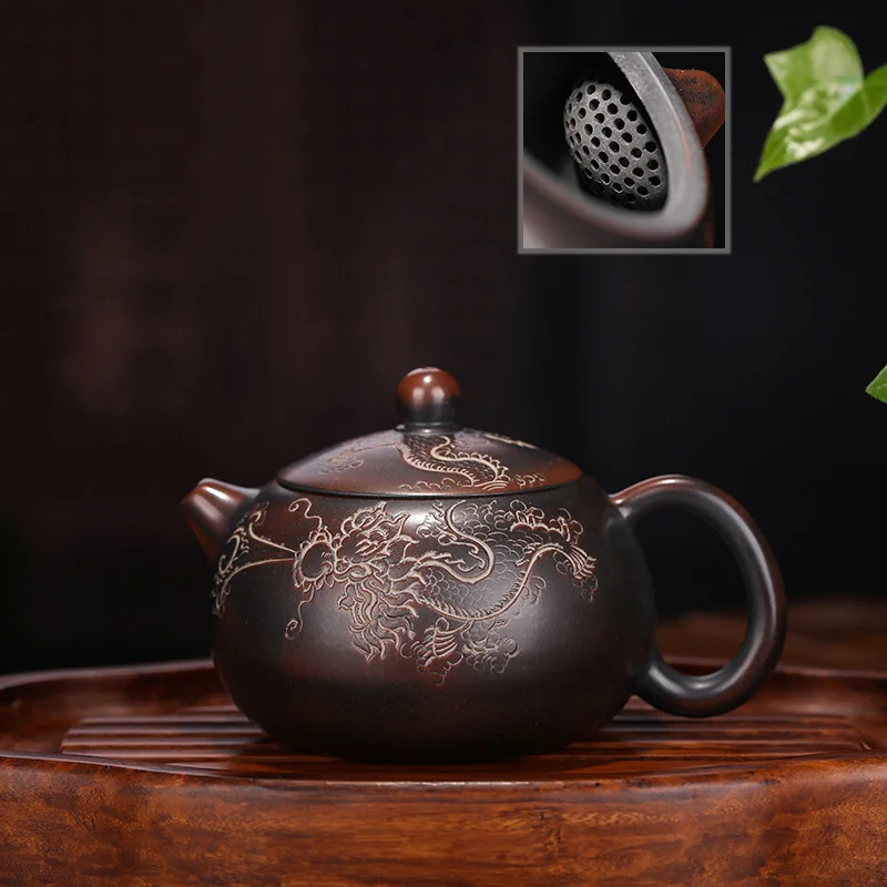 

Source Manufactor Wholesale Generation Deliver Goods Raw Ore Mud Dragon Pattern Xi Shi Kettle Famous Manual Customized