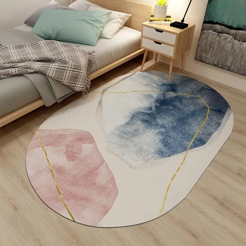 

коврик для ванной Simple Living Room Alfombra Salón Tea Table Carpet Nordic ковры напольные Bedroom Bedside 카페트 Oval Washable
